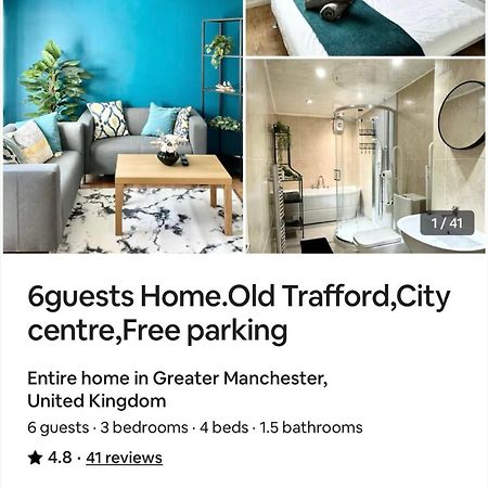6 Guests House Old Trafford,Media City,City Centre, Free Parking مانشستر المظهر الخارجي الصورة